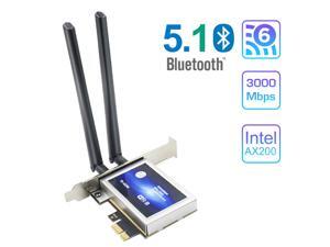 Teday TD-AX3000 WiFi 6 PCI-E 3000Mbps Bluetooth 5.1 Wifi Adapter Intel AX200 Wi-fi Card Wireless PCI Express 802.11ax/ac 2.4Ghz/5.0Ghz Dual Band MU-MIMO OFDMA For Windows 10 Linux Teday TD-AX3000 WiFi 6 PCI-E 3000Mbps Bluetooth 5.1 Wifi Adapter Intel AX200 Wi-fi Card Wireless PCI Express 802.11ax/ac 2.4Ghz/5.0Ghz Dual Band MU-MIMO OFDMA For Windows 10 Linux