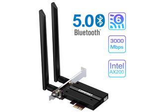 WiFi 6 AX200 PRO 3000Mbps PCI-E Bluetooth 5.0 Desktop Wireless Wifi Adapter Intel AX200 Wi-Fi Card, PCI Express 802.11ax/ac 2.4Ghz/5Ghz Dual Band MU-MIMO OFDMA, 6DBi Antenna For Windows 10 Linux WiFi 6 AX200 PRO 3000Mbps PCI-E Bluetooth 5.0 Desktop Wireless Wifi Adapter Intel AX200 Wi-Fi Card, PCI Express 802.11ax/ac 2.4Ghz/5Ghz Dual Band MU-MIMO OFDMA, 6DBi Antenna For Windows 10 Linux