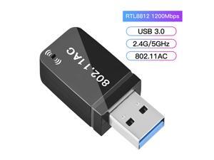 Dual Band 1200Mbps USB Realtek RTL8812BU Wireless AC1200 Wlan USB Wifi Lan Adapter Dongle 802.11ac For Laptop Desktop PC Dual Band 1200Mbps USB Realtek RTL8812BU Wireless AC1200 Wlan USB Wifi Lan Adapter Dongle 802.11ac For Laptop Desktop PC