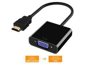 HDMI to VGA Output, Costech HD 1080p Gold-plated Active TV AV HDTV Video Cable Converter Adapter Plug and Play for HDTVs, Monitors, Displayers, Laptop Desktop Computer (Black) HDMI to VGA Output, Costech HD 1080p Gold-plated Active TV AV HDTV Video Cable Converter Adapter Plug and Play for HDTVs, Monitors, Displayers, Laptop Desktop Computer (Black)