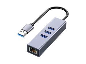 USB C HUB 1000Mbps 3 Ports USB 3.0 Type C HUB USB to Rj45 Gigabit Ethernet Adapter for MacBook Laptop Computer Accessories