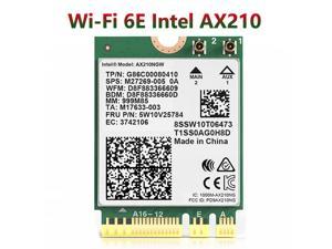Wireless WiFi 6E Intel AX210 Bluetooth 5.3 M.2 2230 Key E A WiFi 6 Card 3000Mbps 2.4G/5Ghz/6Ghz AX210NGW 802.11ac/ax WiFi Adapter, Support Windows 10 Linux For Laptop Desktop PC