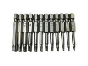 Torx Head Screw Driver Bit 12 Pcs Security Torx bit set T5 T6 T7 T8 T9 T10 T15 T20 T25 T27 T30 T40 Size 2 inch Length 1/4 Hex Shank S2 Steel Magnetic Star 6 Point Screwdriver bit set Torx Head Screw Driver Bit 12 Pcs Security Torx bit set T5 T6 T7 T8 T9 T10 T15 T20 T25 T27 T30 T40 Size 2 inch Length 1/4 Hex Shank S2 Steel Magnetic Star 6 Point Screwdriver bit set