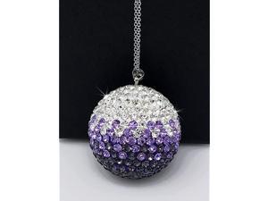 Purple Crystal Ball Car Rear View Mirror Charm, Purple Ombre Rhinestone Hanging Car Ornament, Car Accessories, Crystal Sun Catcher Ornament Car Glam Decoration Charm (Purple) Purple Crystal Ball Car Rear View Mirror Charm, Purple Ombre Rhinestone Hanging Car Ornament, Car Accessories, Crystal Sun Catcher Ornament Car Glam Decoration Charm (Purple)