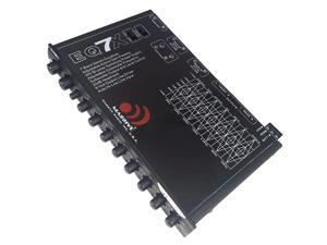 EQ7X Car Equalizer with 7 Band Graphic Equalizer Aux inputs 7V RCA Outputs 8V Line Driver 12dB Crossover EQ7X Car Equalizer with 7 Band Graphic Equalizer Aux inputs 7V RCA Outputs 8V Line Driver 12dB Crossover