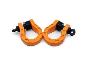 Mega Shackles Orange (2PK) | 68,000 lbs Capacity - Stronger than 3/4" D Rings | Tow Shackle + 7/8" Pin + Washers | Securely Connect Tow Strap or Winch Rope to 4x4 for Off-Road 4x4 Recovery Mega Shackles Orange (2PK) | 68,000 lbs Capacity - Stronger than 3/4" D Rings | Tow Shackle + 7/8" Pin + Washers | Securely Connect Tow Strap or Winch Rope to 4x4 for Off-Road 4x4 Recovery
