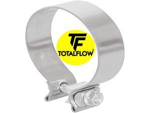 2.25" TF-225SS 409 Stainless Steel Single Bolt AccuSeal Exhaust Muffler Clamp Band-2.25 Inch