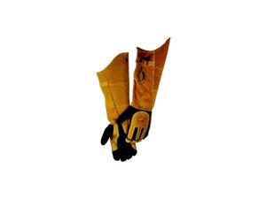 1878-5 21-Inch One Size Fits All Genuine American Deerskin Welding Glove with Boarhide Leather Heat Shield and Cuff