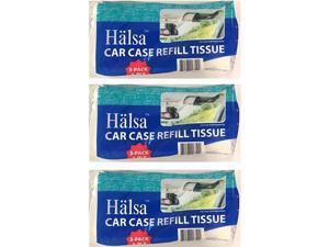 Halsa Auto Visor Tissue Refills for Tempo Visor 4 Bags Total of 12 Refills 