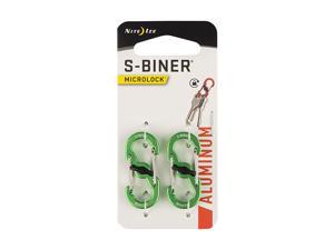 S-Biner MicroLock, Locking Key Holder, 2-Pack, Aluminum, Lime