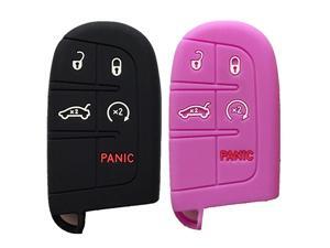 2 (Black and Purple) Key Case Cover Jacket Silicone Rubber Fob Keyless Remote Holder Skin fit for JEEP FIAT DODGE Smart Remote Key Case 2 (Black and Purple) Key Case Cover Jacket Silicone Rubber Fob Keyless Remote Holder Skin fit for JEEP FIAT DODGE Smart Remote Key Case