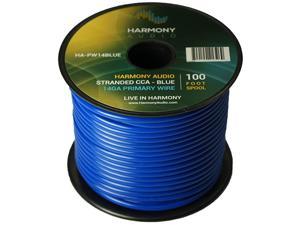 2 Rolls 200 Feet White & Blue for Car Audio/Trailer/Model Train/Remote Harmony Audio Primary Single Conductor 16 Gauge Power or Ground Wire 