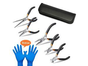 Pieces Mini Pliers, Long Lasting Tool Set Cable Cutters – Long Needle Nose, Long Nose, Nipper Bent Nose, End Cutting, Diagonal Cutting, Precision Pliers Set Pieces Mini Pliers, Long Lasting Tool Set Cable Cutters – Long Needle Nose, Long Nose, Nipper Bent Nose, End Cutting, Diagonal Cutting, Precision Pliers Set
