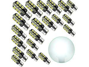 20 x T15 LED Light Bulb Super Bright 6000k 12v T10 921 168 194 Trailer,Boat,RV,Iandscaping & Camper Interior Wedge 24-SMD(Pure White)