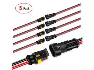 GA0007 2Pin Way 16AWG Waterproof Wire 1.5mm Series Terminal Connector-5 Pack GA0007 2Pin Way 16AWG Waterproof Wire 1.5mm Series Terminal Connector-5 Pack