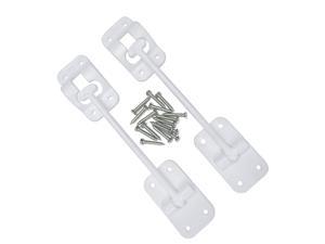 T-Style 6" Door Latch-Holder-Catch with Hardware for RV, Trailer, Camper, Motor Home, Cargo Trailer - OEM Replacement (White 2-Piece)