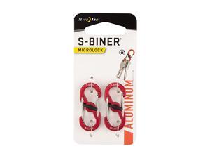 S-Biner MicroLock, Locking Key Holder, 2-Pack, Aluminum, Red