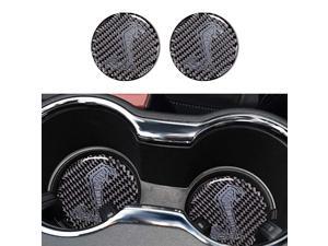 Carbon Fiber Shelby GT Cup Holder Mat Coaster Sticker Cover Compatible for Ford Mustang Carbon Fiber Shelby GT Cup Holder Mat Coaster Sticker Cover Compatible for Ford Mustang