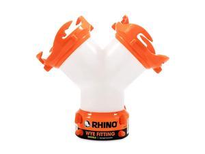 RhinoFLEX RV Wye Fitting with 360 Degree Swivel Ends, Allows Sewer Hose and Lug Fittings Connection, Odor Protection (39812), Orange