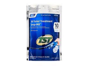 TST Clean Scent RV Toilet Treatment Drop-Ins, Formaldehyde Free, Breaks Down Waste And Tissue, Septic Tank Safe, Treats up to 10 - 40 Gallon Holding Tanks (10-Pack) , TST Blue - 41529
