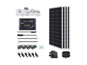 400 Watts 12 Volts Monocrystalline Solar RV Kit Off-Grid Kit with Adventurer 30A PWM LCD Charge Controller+ Mounting Brackets+ Male and Female Connectors+Solar Cables+Cable Entry housing 400 Watts 12 Volts Monocrystalline Solar RV Kit Off-Grid Kit with Adventurer 30A PWM LCD Charge Controller+ Mounting Brackets+ Male and Female Connectors+Solar Cables+Cable Entry housing