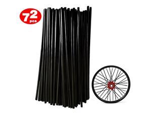 72Pcs/Lot Spoke Skins Covers 24cm Universal Protective Wheel Coil Wraps for Motorcycle Dirt Bike Off-Road SUV Bicycle 