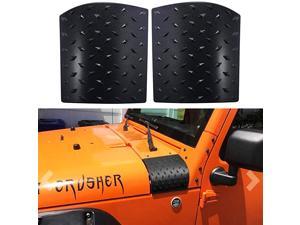 Cowl Body Armor Powder Coated Finish Outer Cowling Cover Compatible with Jeep Wrangler JK Rubicon Sahara Sport X & Unlimited 2/4 Door 2007-2018