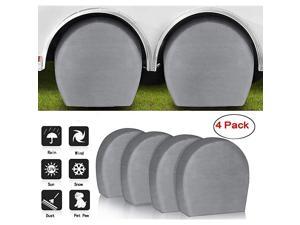Tire Covers 4 Pack, Tire Covers for RV Wheel Motorhome Wheel Covers Waterproof UV Coating Tire Protectors for Trailer Truck Camper Auto Fits 27" - 29" Tire Diameters Tire Covers 4 Pack, Tire Covers for RV Wheel Motorhome Wheel Covers Waterproof UV Coating Tire Protectors for Trailer Truck Camper Auto Fits 27" - 29" Tire Diameters
