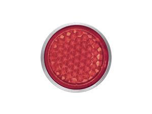 80848 Round Red 5/8” Screw-In Mini Reflector for Trucks, Towing, Trailers, RVs and Buses, 4 Pack