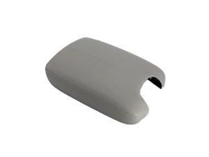 Gray Leather Suture Console Armrest Lid Cover for 2008 2009 2010 2011 2012 Honda Accord Center Console Cover Lid
