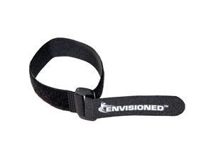 Cinch Straps 1.5" x 12" - 10 Pack, Multipurpose Strong Gripping, Quality Hook and Loop Securing Straps (Black)