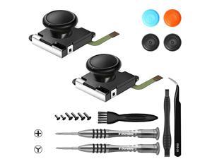 3D Replacement Joystick Analog Thumb Stick for Nintendo Switch Joy-con Metal Latch - Triwing Cross Screwdrivers Repair Tool Kits+ 4 Thumbstick Caps + Tri-wing/Cross Screws 3D Replacement Joystick Analog Thumb Stick for Nintendo Switch Joy-con Metal Latch - Triwing Cross Screwdrivers Repair Tool Kits+ 4 Thumbstick Caps + Tri-wing/Cross Screws