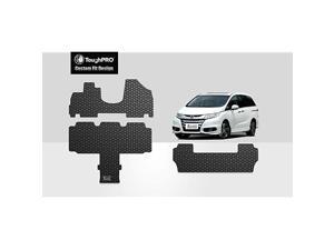 Floor Mats 1st + 2nd + 3rd Row Compatible with Honda Odyssey (7-Seater) - All Weather - Heavy Duty - (Made in USA) - Black Rubber - 2011, 2012, 2013, 2014, 2015, 2016, 2017 Floor Mats 1st + 2nd + 3rd Row Compatible with Honda Odyssey (7-Seater) - All Weather - Heavy Duty - (Made in USA) - Black Rubber - 2011, 2012, 2013, 2014, 2015, 2016, 2017