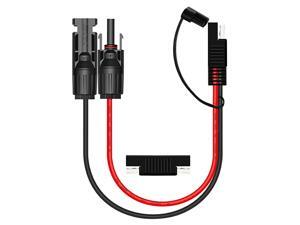 Solar to SAE Adapter 10 AWG Cable Connector with 1pcs SAE to SAE Polarity Reverse Connectors for RV Panel Solar Black+Red Solar to SAE Adapter 10 AWG Cable Connector with 1pcs SAE to SAE Polarity Reverse Connectors for RV Panel Solar Black+Red