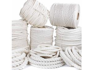Twisted 100% Natural Cotton Rope - White Cotton Rope - (1.25 Inch x 100 Feet) Twisted 100% Natural Cotton Rope - White Cotton Rope - (1.25 Inch x 100 Feet)