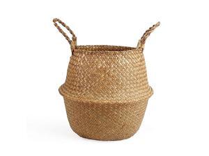 Woven Seagrass Belly Basket for Storage Plant Pot Basket and Laundry Picnic and Grocery Basket Large Original Woven Seagrass Belly Basket for Storage Plant Pot Basket and Laundry Picnic and Grocery Basket Large Original