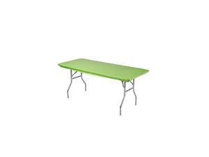 8 Rectangle Plastic Table Covers 30quot x 96quot Bundle of 5 Lime Green