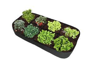 Fabric Raised Garden Bed 135 Gallon 8 Holes Rectangle Breathable Planting Container Grow Bag Planter Pot for Plants Flowers and Vegetables Fabric Raised Garden Bed 135 Gallon 8 Holes Rectangle Breathable Planting Container Grow Bag Planter Pot for Plants Flowers and Vegetables