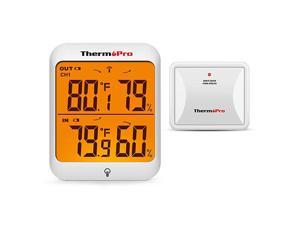 TP63A Waterproof Indoor Outdoor Thermometer Digital Wireless Hygrometer Humidity Gauge Temperature Monitor with ColdResistant Outdoor Temperature Thermometer 200ft60m Range