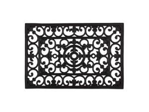 Heavy Duty Rubber Welcome Doormat Outdoor Easy Clean All Weather Floormat 18x30 Natural Wrought Iron Heavy Duty Rubber Welcome Doormat Outdoor Easy Clean All Weather Floormat 18x30 Natural Wrought Iron