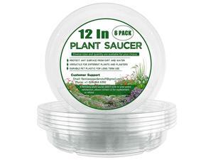 Clear Plant Saucers 6 Pack Flower Pot Drip Trays for Indoor amp Outdoor Plants Garden Saucers Plant Pot Saucer Trays 12 Inch