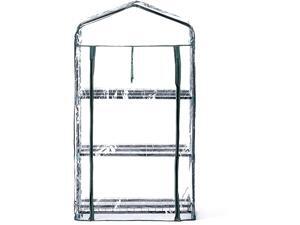 Transparent PVC 3 Tier Mini Greenhouse Replacement Cover Waterproof Clear Tarp fit for 27 in L x 19 in W x 47 in H Green House Transparent PVC 3 Tier Mini Greenhouse Replacement Cover Waterproof Clear Tarp fit for 27 in L x 19 in W x 47 in H Green House