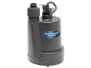 91025 15 HP Thermoplastic Submersible Utility Pump with 10Foot Cord