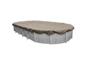 5718244 Sandstone Winter Cover for Oval Above Ground Swimming Pools 18 x 24ft Oval Pool