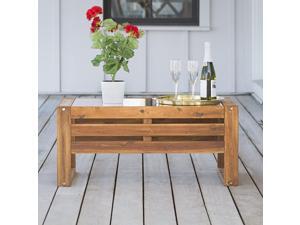 AZWOSCTBR Modern Outdoor Patio Wood and Glass Rectangle Coffee Table All Weather Backyard Conversation Garden Poolside Balcony 36 Inch Brown AZWOSCTBR Modern Outdoor Patio Wood and Glass Rectangle Coffee Table All Weather Backyard Conversation Garden Poolside Balcony 36 Inch Brown