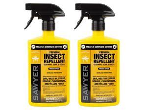 SP6572 Twin Pack Premium Permethrin Clothing Insect Repellent Trigger Spray 24 ozYellow