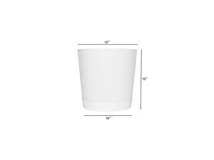 Depth Round Cylinder Pot White 12Inch Depth Round Cylinder Pot White 12Inch