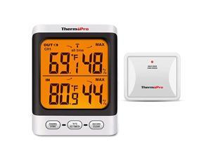 TP62 Digital Wireless Hygrometer Indoor Outdoor Thermometer Temperature and Humidity Gauge Monitor with Backlight LCD Display Humidity Meter 200ft60m Range TP62 Digital Wireless Hygrometer Indoor Outdoor Thermometer Temperature and Humidity Gauge Monitor with Backlight LCD Display Humidity Meter 200ft60m Range