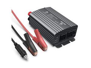 500W Power Inverter DC 12V to 110V AC Converter with 4.8A Dual USB Car Charger ETL Listed (Grey)