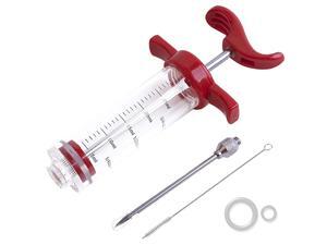Injector TGEV 1oz Plastic BBQ Marinade Injector Kit Turkey Injector Syringe 1 Stainless Steel Needle +2 Replacement O Rings + 1 Cleaning Brush for Turkey Smoked BBQ Grill Injector TGEV 1oz Plastic BBQ Marinade Injector Kit Turkey Injector Syringe 1 Stainless Steel Needle +2 Replacement O Rings + 1 Cleaning Brush for Turkey Smoked BBQ Grill